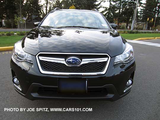 2016 Crosstrek rear view, crystal black color shown