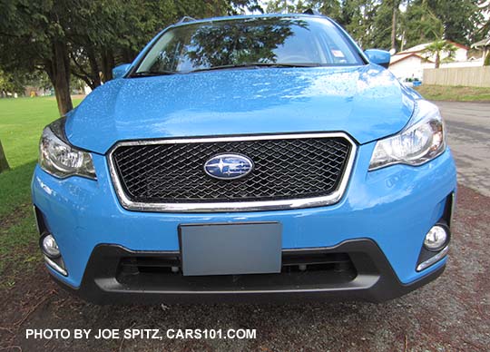 2017 and 2016 Subaru Crosstrek optional front Sport Grill, available on 2.0i models. Shown on a HyperBlue car.