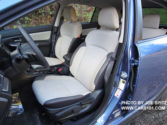 2016 Subaru Crosstrek Hybrid ivory cloth interior