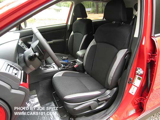 2016 Crosstrek Special Edition red and black dash trim, and black cloth with red stitching