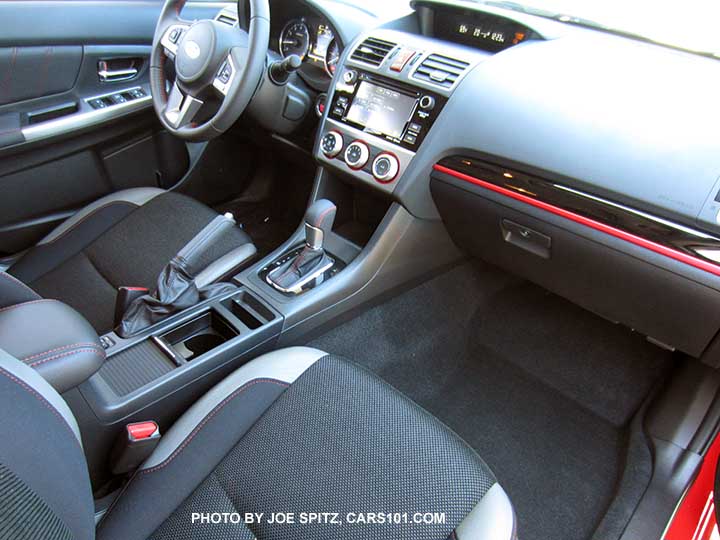2016 Crosstrek Premium Special Edition. Only 1500 made.  Black cloth, red stitching. Special red and gloss black dash trim. Modular center cupholder with sliding covercover