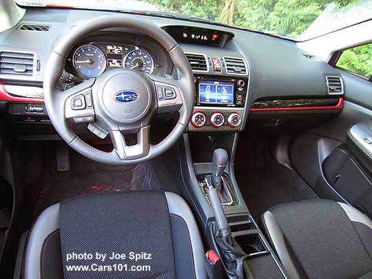 center console of the 2016 Crosstrek Premium Special Edition instrument panel and center console