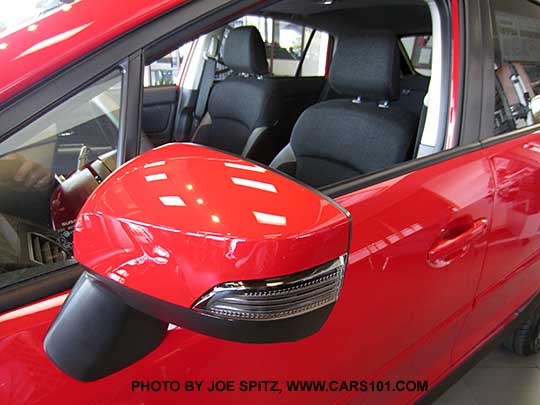 2016 Crosstrek Premium Special Edition Pure Red  color outside mirror with integrated turn signal