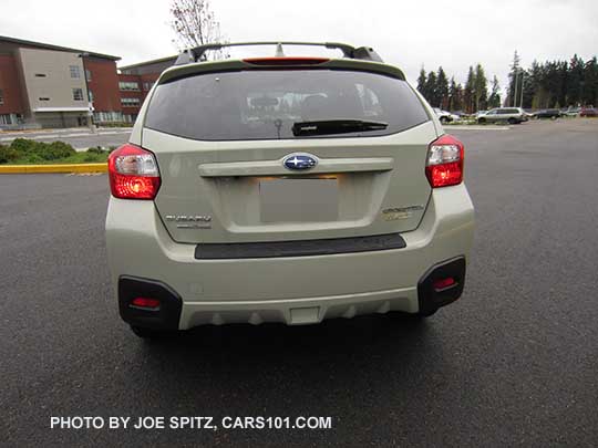 2016 Crosstrek rear view, desert khaki color shown