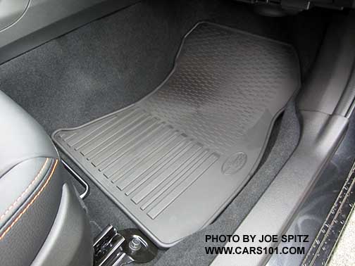 2016 Subaru Crosstrek optional all weather rubber floor mats. Set of four. Front passenger floor mat shown