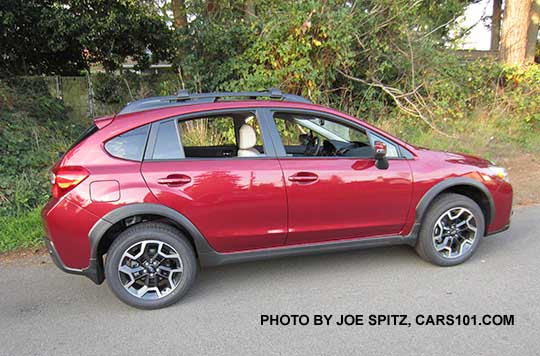 side view 2016 Subaru Crosstrek, Venetian Red color shown