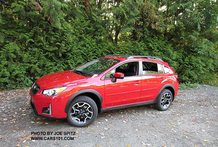 2016 Subaru Crosstrek Premium Special Edition.  Only 1500 made, available June 2016.   All Pure red, with black cloth/red stitching