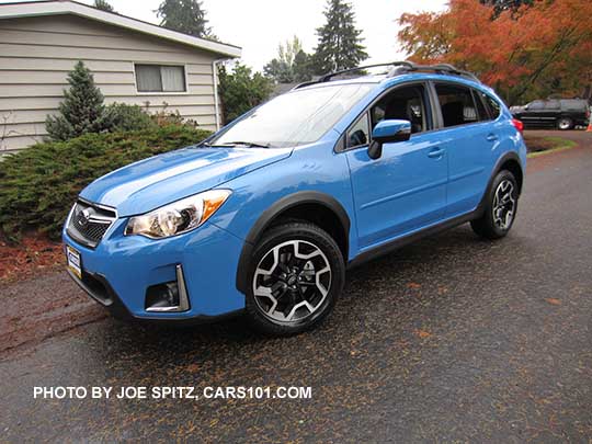 2016 Subaru Crosstrek Limited, hyperblue color, with optional side moldings