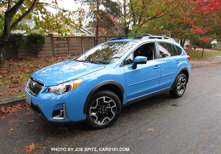 2016 Subaru Crosstrek Limited, hyperblue color, with optional side moldings