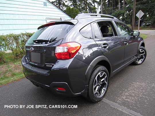 2016 Subaru Crosstrek Premium rear view, dark gray shown