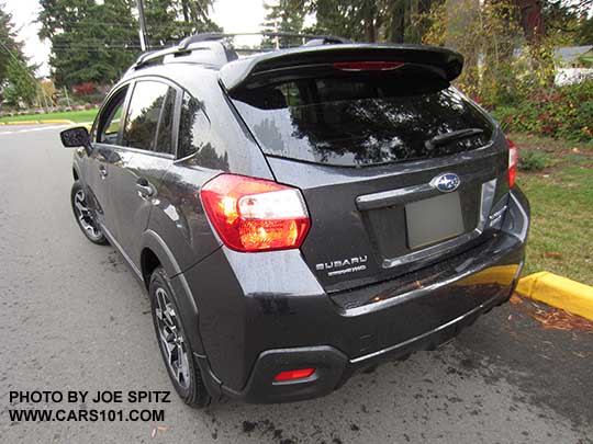 2017 and 2016 Subaru Crosstrek Premium, dark gray with optional rear spoiler