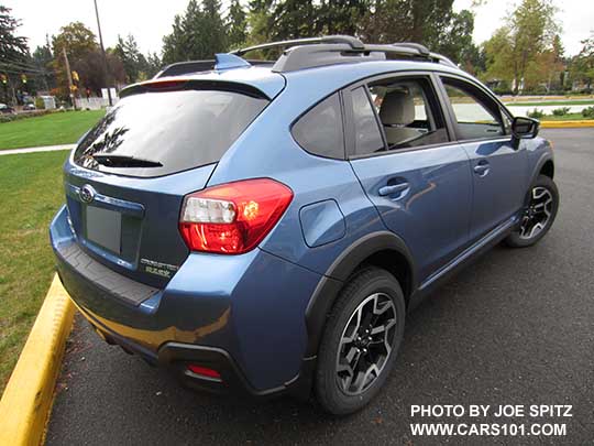 2016 Subaru Crosstrek Limited rear view, Quartz Blue color shown