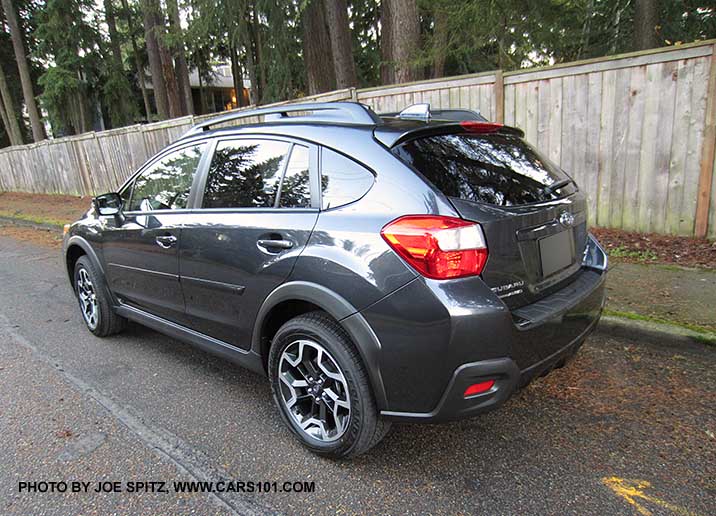 2016 Subaru Crosstrek with optional body side moldings. Dark gray car shown
