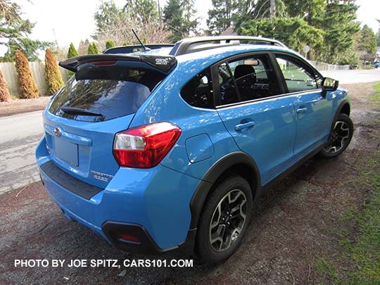 2016 Crosstrek 2.0 optional STI black rear spoiler with STI logo