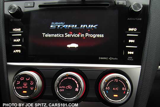 2016 Subaru Crosstrek Starlink in call mode.