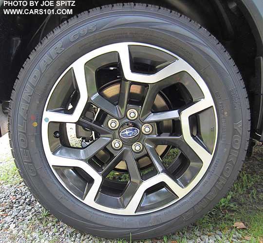 2016 Crosstrek redesigned 17" machined gray and silver alloy wheel