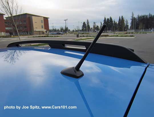 2017 Subaru Crosstrek 2.0 and Premium model with standard mast antenna.