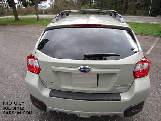 rear view Desert Khaki 2017 Subaru Crosstrek  rear view with optional rear bumper cover