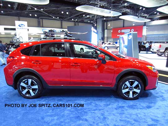 2017 Subaru Crosstrek Premium Special Edition, pure red color. Shown at the Seattle Auto Show November 2016