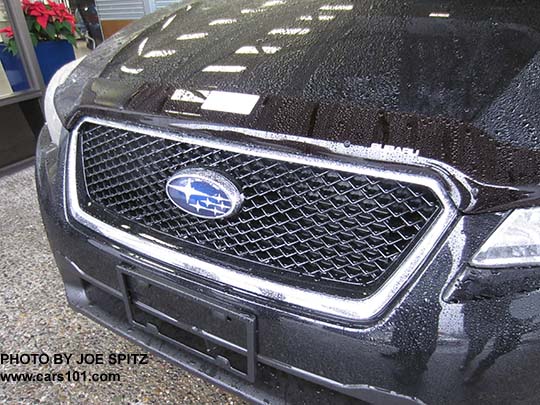 2017 Subaru Crosstrek optional front Sport mesh grill. Shown wet, in the rain