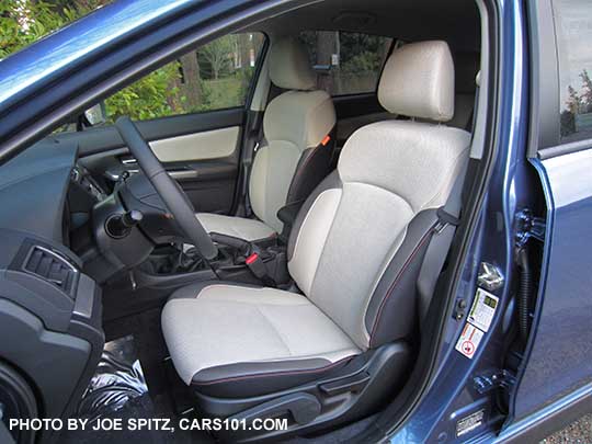 2017 Crosstrek Premium, Warm ivory cloth shown, orange stitching