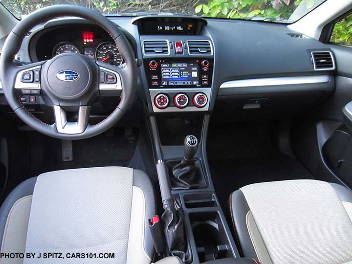 2017 Crosstrek Premium with manual transmission. Warm ivory cloth shown 2017 Crosstrek Premium with manual transmission.  Warm ivory cloth shown