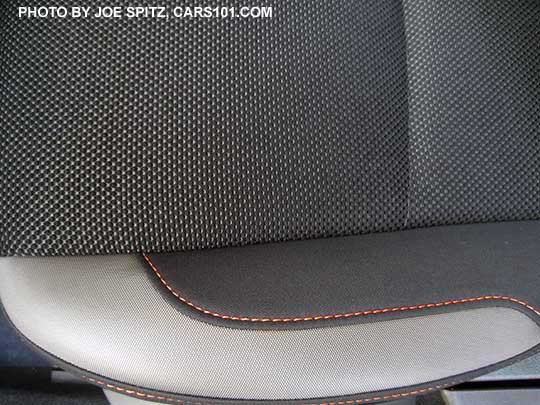 2017 Crosstrek Premium black cloth with gray bolsters and orange stitching