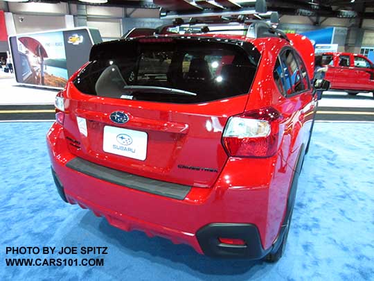 2017 Subaru Crosstrek Premium Special Edition with black Crosstrek logos. Pure Red color shown