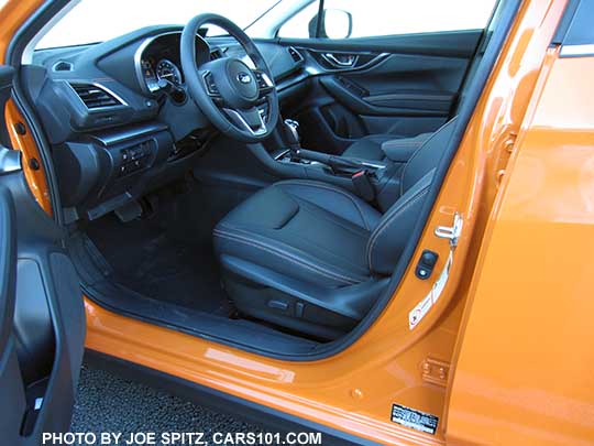 2018 Subaru Crosstrek Limited, power drivers seat, silver dash trim, black leather interior.