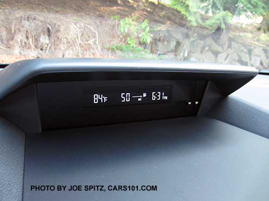 2018 Subaru Crosstrek Premium dash top trip computer display, Premium shown