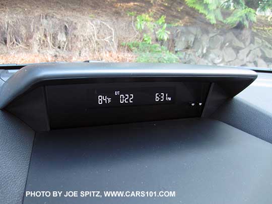 2018 Subaru Crosstrek Premium dash top trip computer display, Premium shown