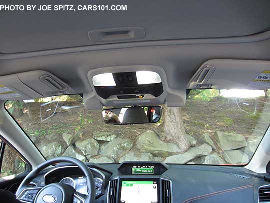 2018 Subaru Crosstrek over head console with optional LED maps lights