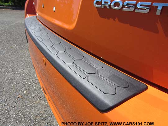 closeup of the 2018 Subaru Crosstrek optional rear bumper cover