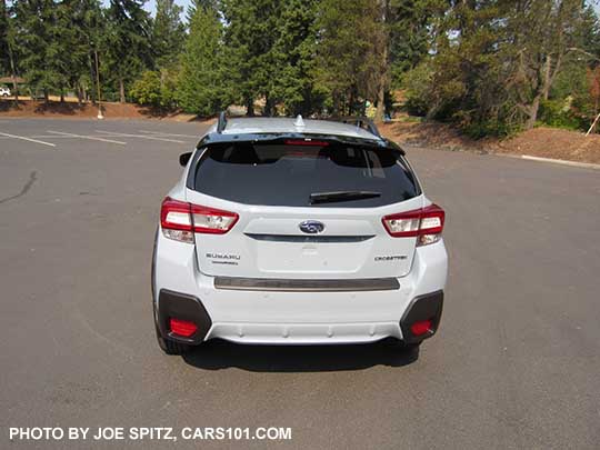 2018 Subaru Crosstrek  with optional rear bumper protector. Cool gray khaki shown.