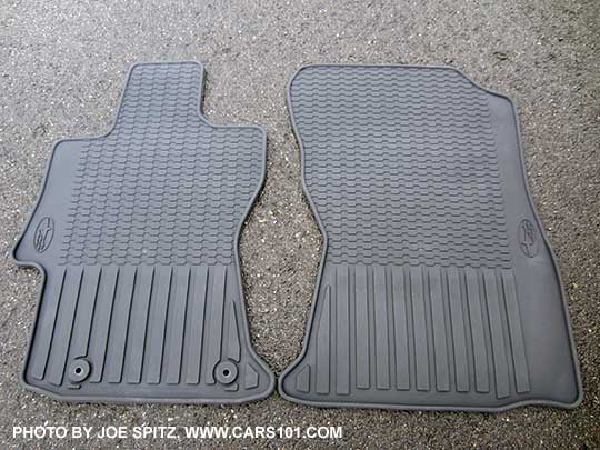 2018 Subaru Crosstrek all weather rubber floor mats, optional, set of 4, driver and passenger shown