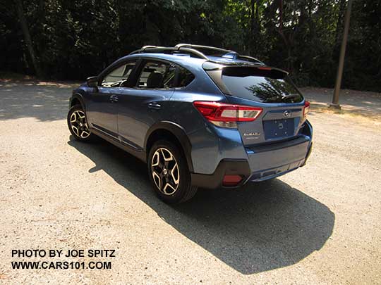 2018 Subaru Crosstrek Limited (Limited wheels). Quartz Blue color shown