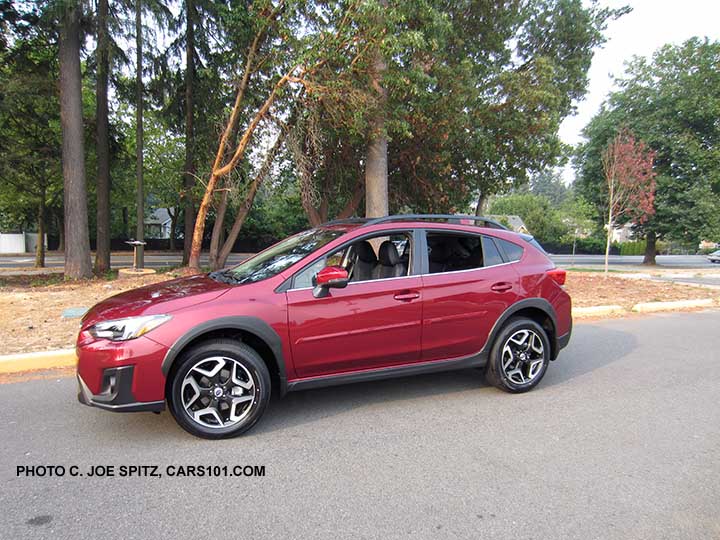 2018 Subaru Outback Limited, Venetian red pearl, 18" alloys, Optional body side moldings, rear bumper cover, splash guards