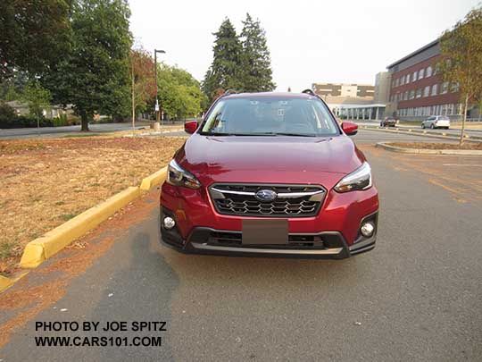 front view 2018 Subaru Crosstrek Limited, venetian red pearl color