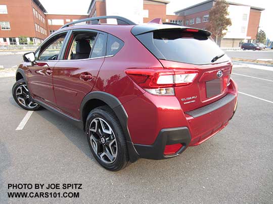 2018 Subaru Outback Limited, Venetian red pearl, 18" alloys, Optional body side moldings, splash guards, rear bumper cover.