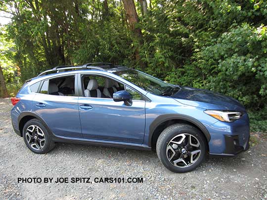 2018 Subaru Crosstrek Limited (Limited wheels). Quartz Blue color shown