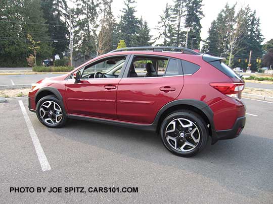 2018 Subaru Outback Limited, Venetian red pearl, 18" alloys, Optional body side moldings, splash guards