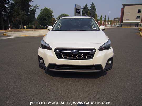 2018 Subaru Crosstrek Limited front view. Crystal white color