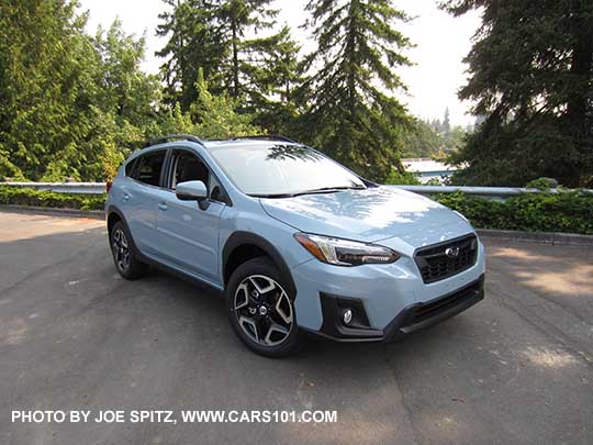 2018 Subaru Crosstrek Limited, cool gray khaki color. This color changes depending on sunlight vs shade (this is in the shade).