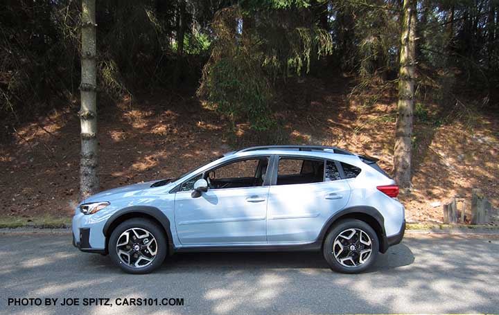 2018 Subaru Crosstrek Limited, cool gray khaki color. This color changes depending on sunlight vs shade as in this photo.