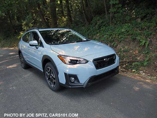 2018 Subaru Crosstrek Limited, cool gray khaki color. This color changes depending on sunlight vs shade (this is in the shade).