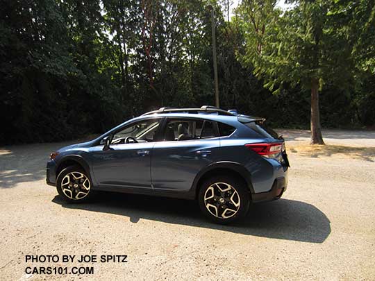 2018 Subaru Crosstrek Limited (Limited wheels). Quartz Blue color shown