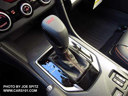 2018 Subaru Crosstrek CVT optional STI  shift knob.  Also included with optional Sport Package (STI alloys, spoiler, shift knob).