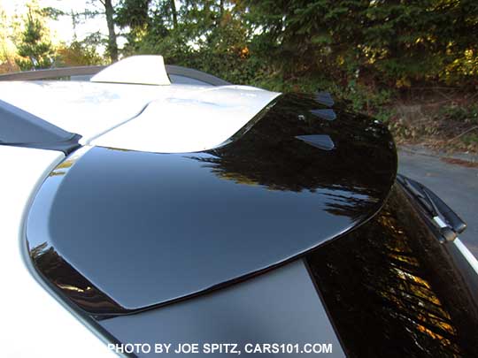 2018 Subaru Crosstrek optional STI rear spoiler with vortex generator fins