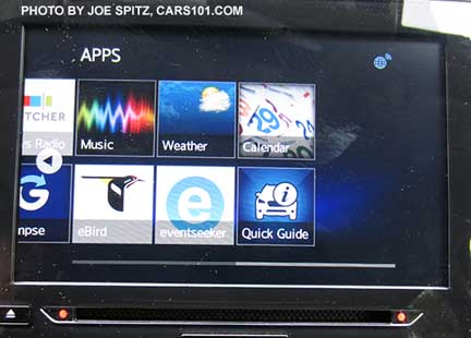 2018 Subaru Crosstrek Limited Starlink cloud app homepage 2nd screen. Limited model only, req Android or iPhone.
