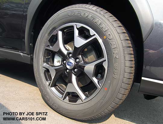 2018 Subaru Crosstrek 2.0i and Premium machined black and silver 17" alloy wheel